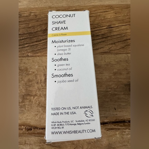 NEW UNOPENED Whish Nourishing Shave Coconut Cream ~ SEALED ~ Natural - Picture 8 of 12